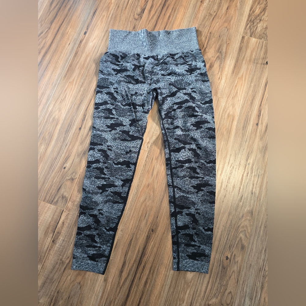 Gray and Black Camo Leggings